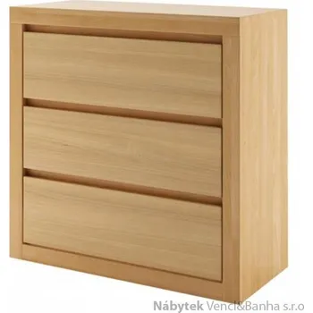 Ložnice Drewmax Dřevěná buková komoda, prádelník z masivního dřeva buk KD414 Pacyg