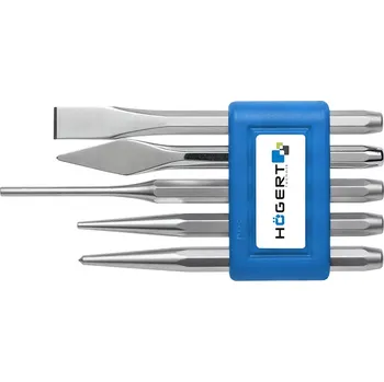 Sada nářadí Sada dlát, děrovačů & razníků HOGERT HT3B713 5 ks