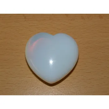 Drahý kámen Měsíční kámen - Masážní kámen - srdce - khs75