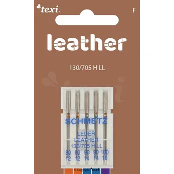 Nástroj na niť a příze Jehly na kůži TEXI LEATHER 130/705 H LL 5x80-100