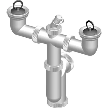 Sifon TEXIM Sifon dvoudřezový DN50/40 s odbočkou plast mřížka T 723