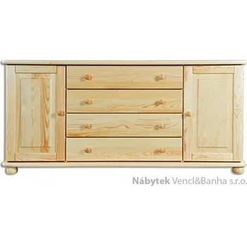 Ložnice Drewmax Dřevěná komoda, prádelník z masivního dřeva borovice KD163 Pacyg