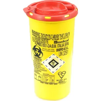 Injekční jehla Kontejner Dispo 0,5L na infekční odpad