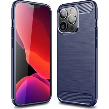 Pouzdro na mobilní telefon Odolný kryt s broušenou texturou pro iPhone 13 Pro Max - modrý