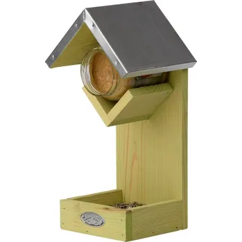 Krmítko pro ptáka Ptačí krmítko s držákem na oříškové máslo a zásobníkem na zrní