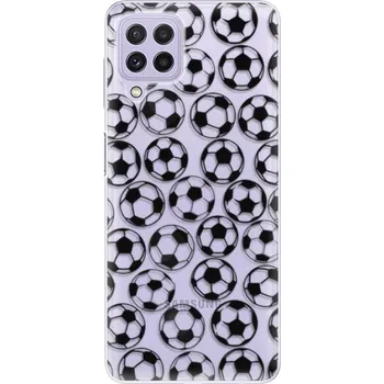 Pouzdro na mobilní telefon Odolné silikonové pouzdro iSaprio - Football pattern - black - Samsung Galaxy A22