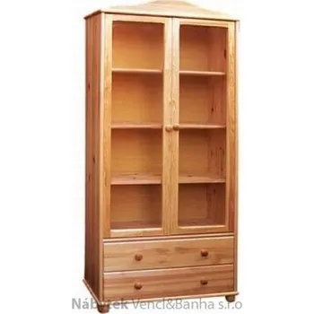 Knihovna dřevěná knihovna, vitrína z masivního dřeva borovice drewfilip 4