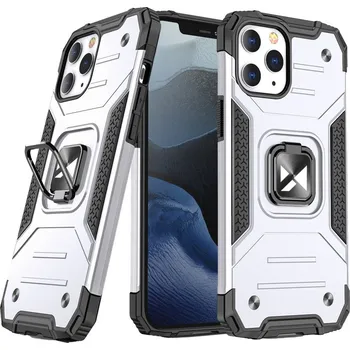 Pouzdro na mobilní telefon Wozinsky Ring Armor kryt na iPhone 13 Pro Max - stříbrný