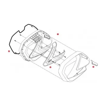 Auto-moto Z3702A900SXR kryt víka kufru V 37 (šíp), levé, stříbrné lakované GIVI s.r.l. 344355