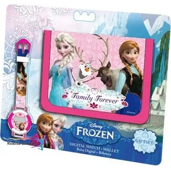 Peněženka FROZEN sada - peněženka + hodinky