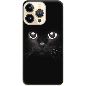 Pouzdro na mobilní telefon Odolné silikonové pouzdro iSaprio - Black Cat - iPhone 13 Pro