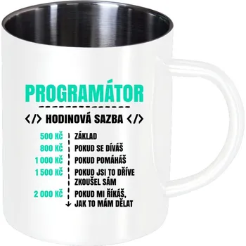 Nerezový hrnek Hodinová sazba - programátor