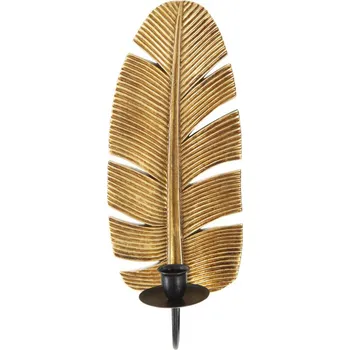 Věšák Zlatý nástěnný stojan na svíčku Mauro Ferretti Ritos II, 12,8x8,9x31,2 cm