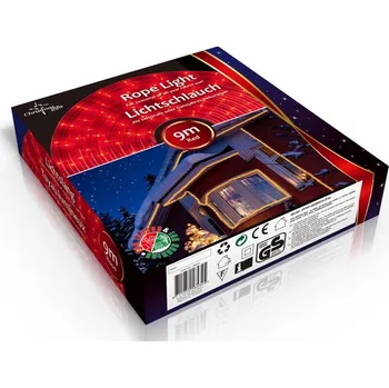 Vánoční dekorace befree Vánoční venkovní světelný řetěz LED červený, 230V, délka 9 m