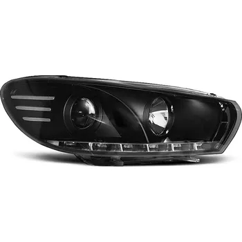 Přední světlomet Přední světla s denními světly VW Scirocco 3 08- černé RL