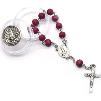 Růženec NAKY růženec do ruky, do auta N1858 Červená