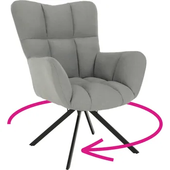 Křeslo Tempo Kondela Designové otočné křeslo, šedá/černá, KOMODO