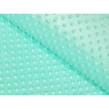Dětská látka Minky 3D puntíky MKP-003 Mintová - šířka 150 cm