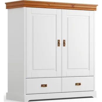 Komoda Prádelník Toskania - masiv borovice - bílá / medová borovice