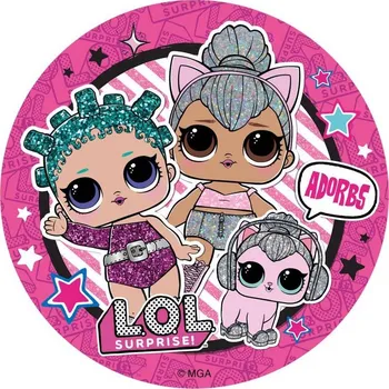 Jedlá dekorace na dort Dekora Jedlý papír LOL 16 cm 