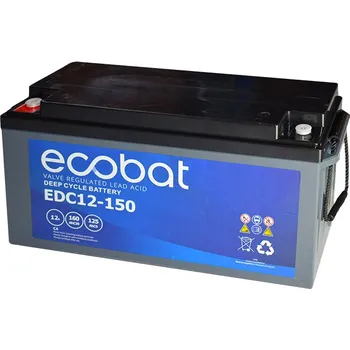 Trakční baterie Ecobat Trakční baterie EDC12-150, 160Ah, 12V