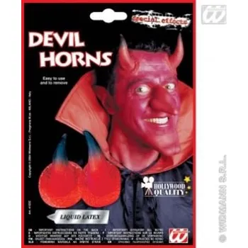 Karnevalový doplněk Rohy čert s lepidlem červené