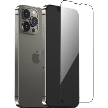 Ochranné sklo pro iPhone 13, 13 Pro a 14 - Černé