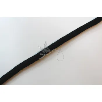 Textilní guma Oděvní šňůra 9mm - černá