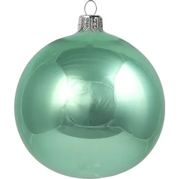 Pastelově zelená baňka lesklá retro