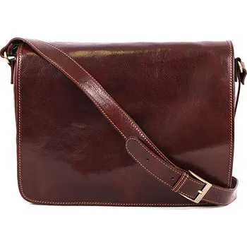 Pánská aktovka Borse in pelle KOŽENÁ AKTOVKA HNĚDÁ AKČNÍ CENA