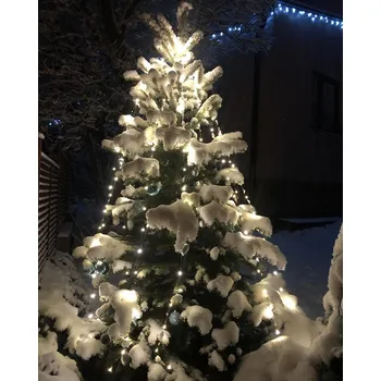 Vánoční dekorace Venkovní nano závěs 400led na 2 metrový strom bílá teplá