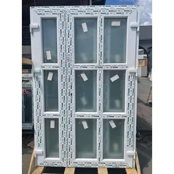 Vchodové dveře SOFT vchodové plastové dveře HAVAJ, mléčné sklo, 130x200, bílé (dvoukřídlé plastové dveře 130x200 cm)