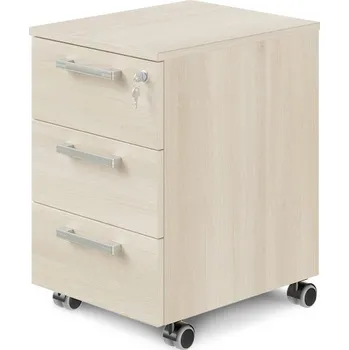 Zásuvkový kontejner Mobilní kontejner TopOffice Premium 40,8 x 50,4 cm, akát světlý