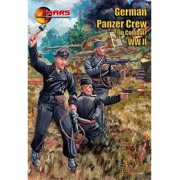 Plastikový model Mars Figures 1/32 WWII German Panzer Crew (in Combat)