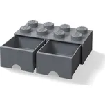 LEGO Storage LEGO úložný box 8 s šuplíky Varianta: Box tmavě šedá