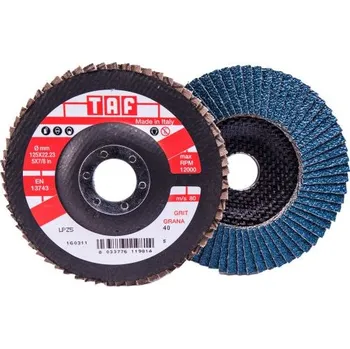 Brusný kotouč CMN-KARNASCH Lamelový kotouč LPZ Line 125 Zrnitost: 80, Typ: rovný, Podklad brusiva: polyester + bavlna