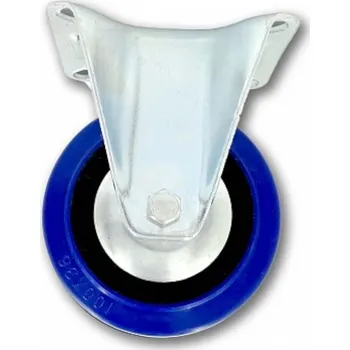 Pojezdové kolečko Kolečko pojezdové, 100mm, pevné, tvrdá pryž-modrá, 130kg