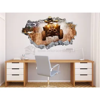 Samolepící dekorace Samolepky na zeď - 3D čtyřkolka