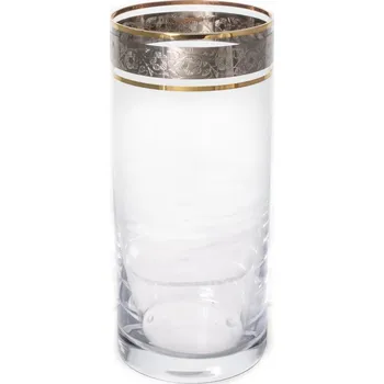 Sklenice Sklenice zlato - platina, Gold Crystal, 350 ml, 6 ks