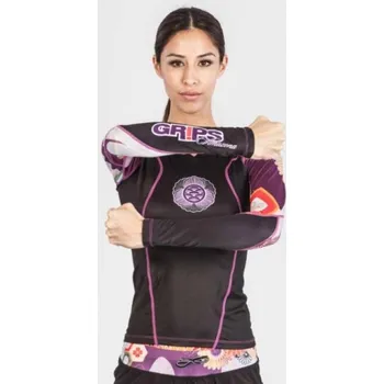 Rashguard Lady Rashguard Flower Power Black - Grips
