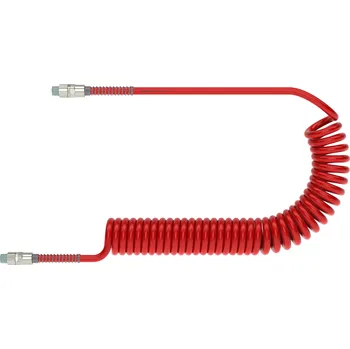 Zahradní hadice PUR11166DVS. spirálová hadice MODY 11/16mm, 6m, šroubení R1/2", polyuretan, červená (spirálová hadice MODY 11/16mm, 6m, šroubení R1/2", polyuretan, červená)