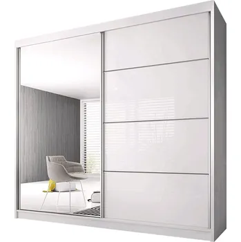 Šatní skříň Skříň s posuvnými dveřmi, bílá, 183x61x218, MULTI 35 DOPRODEJ*