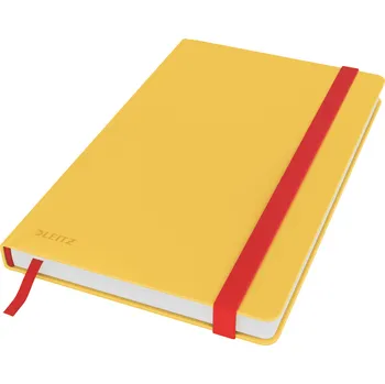 Sešit Zápisník Leitz Cosy s tvrdými hebkými deskami, linkovaný, A5, teplá žlutá