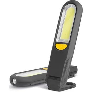 Pracovní světlo Magnetická montážní lampa COB + SMD LED s věšákem a alarmovým světlem