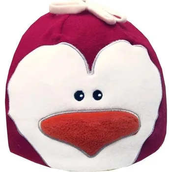 Čepice Dětská zimní čepice tučňák červený