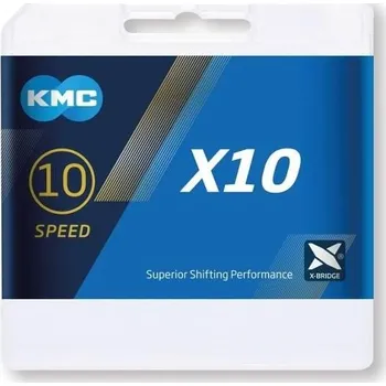 Řetěz na kolo KMC řetěz X10 5.88 mm 114 (stříbrná/černá)
