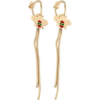 Náušnice BRUNOshop.cz Visací náušnice VČELA ROSE GOLD