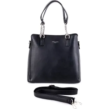 Kabelka Dámská malá tříoddílová kabelka do ruky David Jones CM6283 černá | KabelkyproVas.cz
