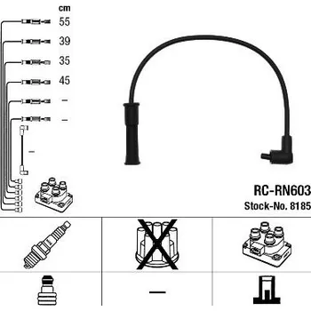 Zapalovací kabel Sada kabelů pro zapalování NGK 8185