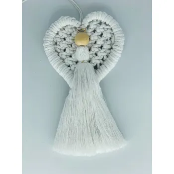 Vánoční dekorace BRIMOON Vánoční anděl srdce bílý v. 18 cm
